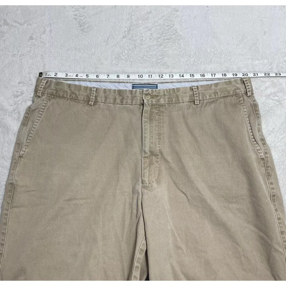 Peter Millar Golf Shorts Mens Size 40 Beige Tan Flat Front Pima Cotton Chino